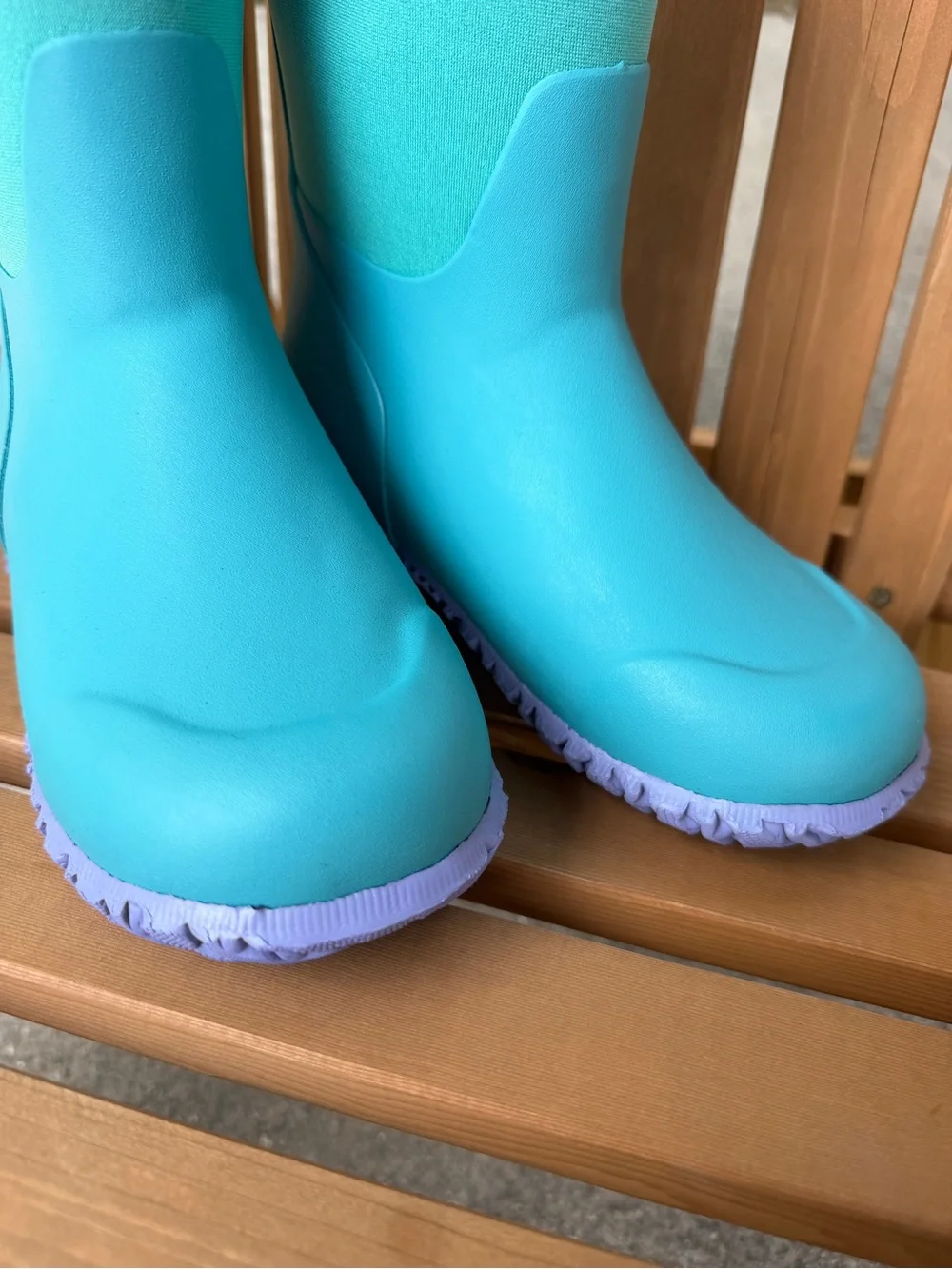 BOGS Kids Durham Solid Waterproof Winter Rain Boots Turquoise Teal Purple Size 3